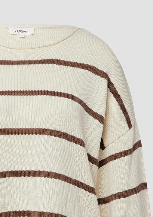 Produktbild s.Oliver Strickpullover Gestreifter Pullover im Relaxed Fit (48)