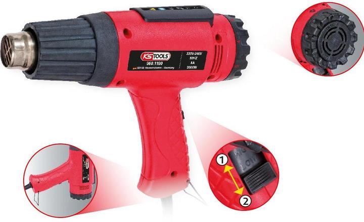 Produktbild KS Tools Heissluftgebläsepistolen-Satzincl. 4 Aufsätze