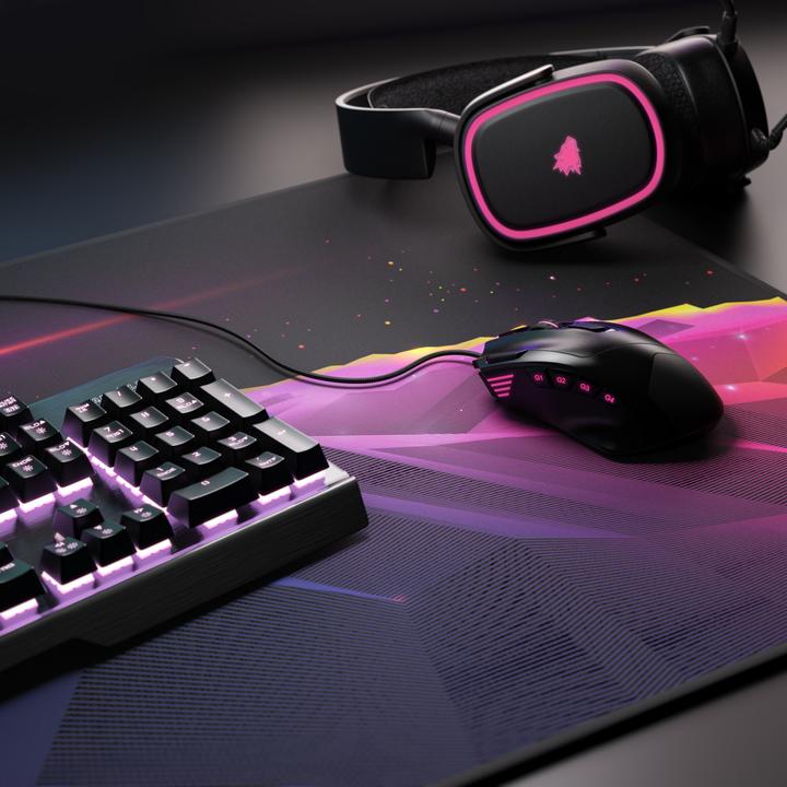Produktbild Titanwolf Gaming Mauspad, XXL Speed Gaming Mausmatte, Mousepad Extragrosse Fläche von 900 x 400mm, Retro Space (XXL)