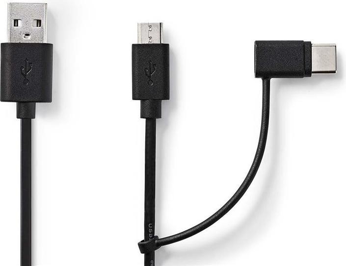 Produktbild Nedis 2-in-1-Sync- & Ladekabel USB A-Stecker (1 m, USB 2.0)