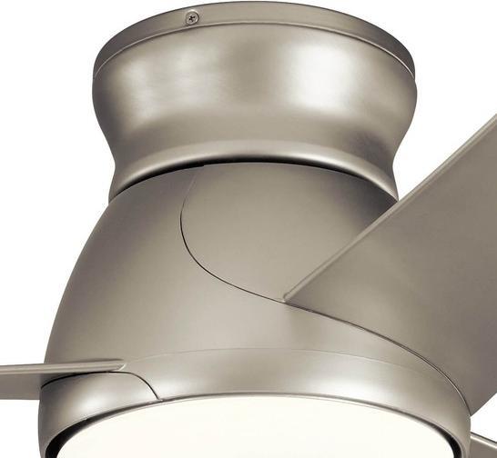 Actual product image Elstead Lighting Eris silent ceiling fan with LED light Ø152cm IP44 outdoor + remote control nickel