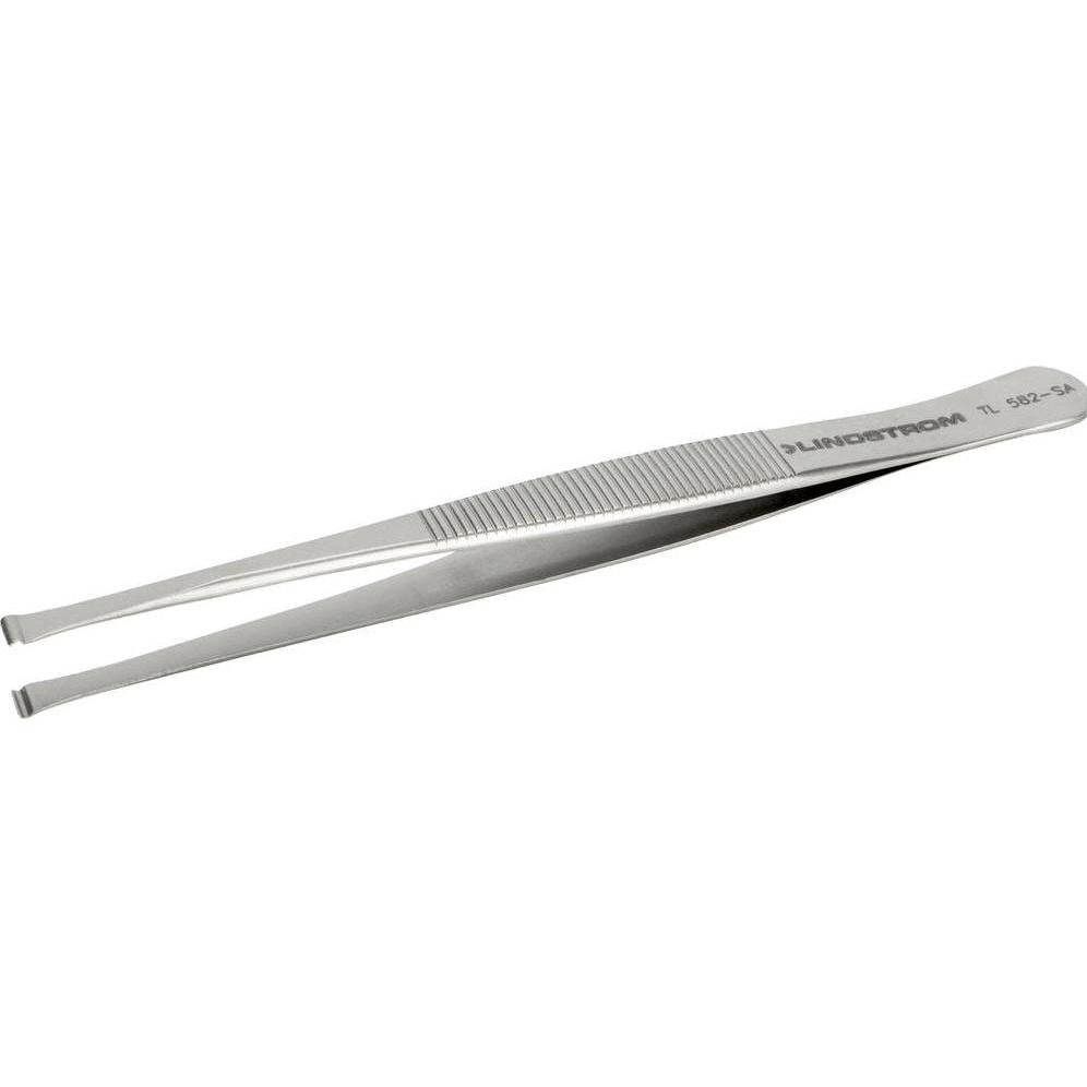 Lindstrom, Pinzette, Lindström TL 582-SA Bestückungspinzette 582 Flach-breit, gebogen 115 mm