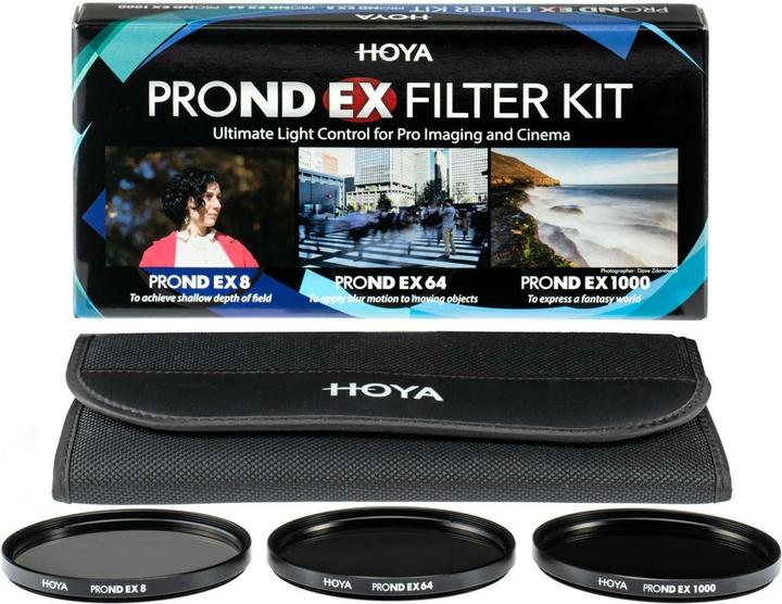 Image du produit Hoya PRO ND EX Filter Kit 8/64/1000 (58 mm, Filtre gris neutre, 58 mm)