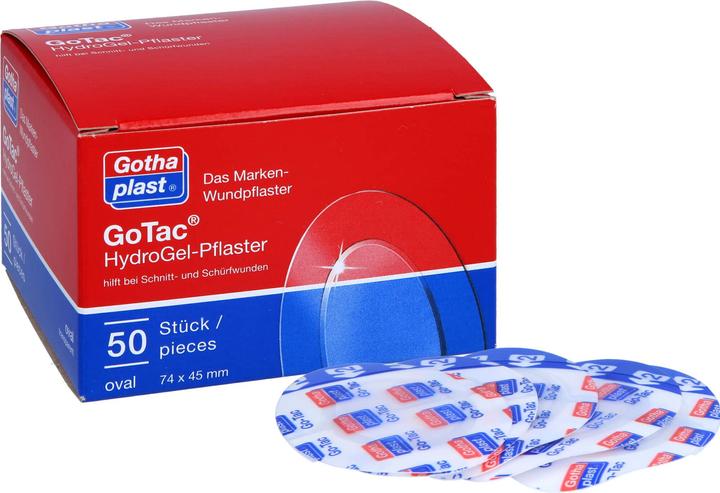 Actual product image Gothaplast GoTac Hydro Gel Plaster 74x45 mm oval, 50 pcs. plasters (50 x)