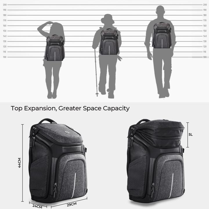 Actual product image K&F Concept Alpha Camera Backpack with 3-Side Access, Rain Cover, Laptop Compartment (Photo backpack, 26.50 l)