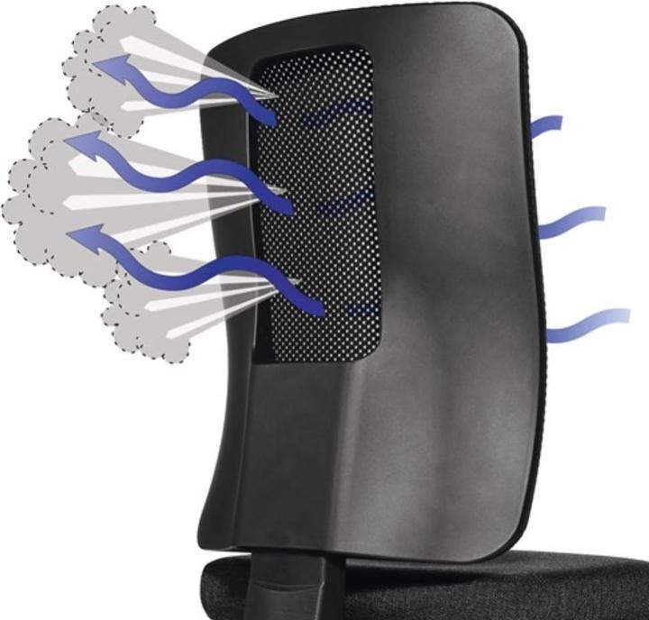 Produktbild Topstar Bürodrehstuhl mit Synchrontechnik schwarz/blau 450-550 mm ohne Armlehnen Tragfähigkeit 110 kg