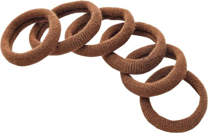 Immagine prodotto Trisa Cravatta per capelli We Care 4 cm marrone 6 pezzi (Elastico per capelli)