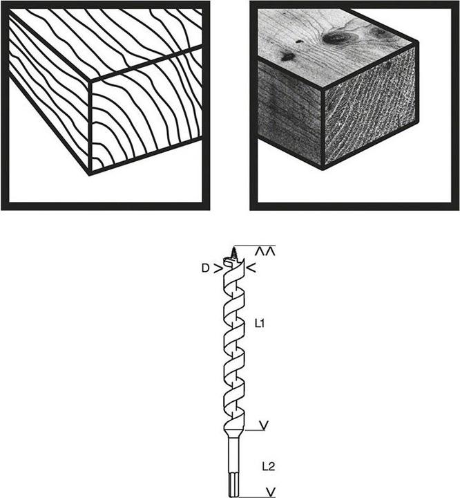 Actual product image Bosch Professional Zubehör PRO Wood Wood auger bit, 8 x 385 x 450 mm (6.35 mm)