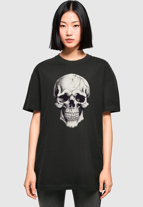 Produktbild Merchcode Ladies Halloween - Skull Tee - 175535 (M)