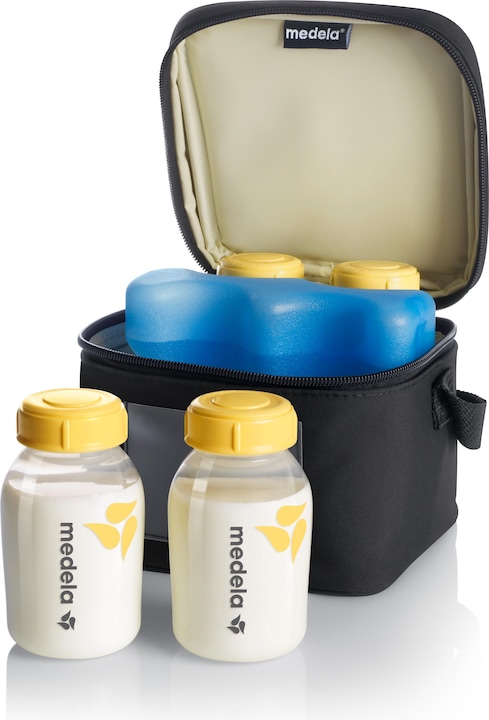 Medela Cooler bag with 4 milk bottles and 1 cooling element (0.15 l)