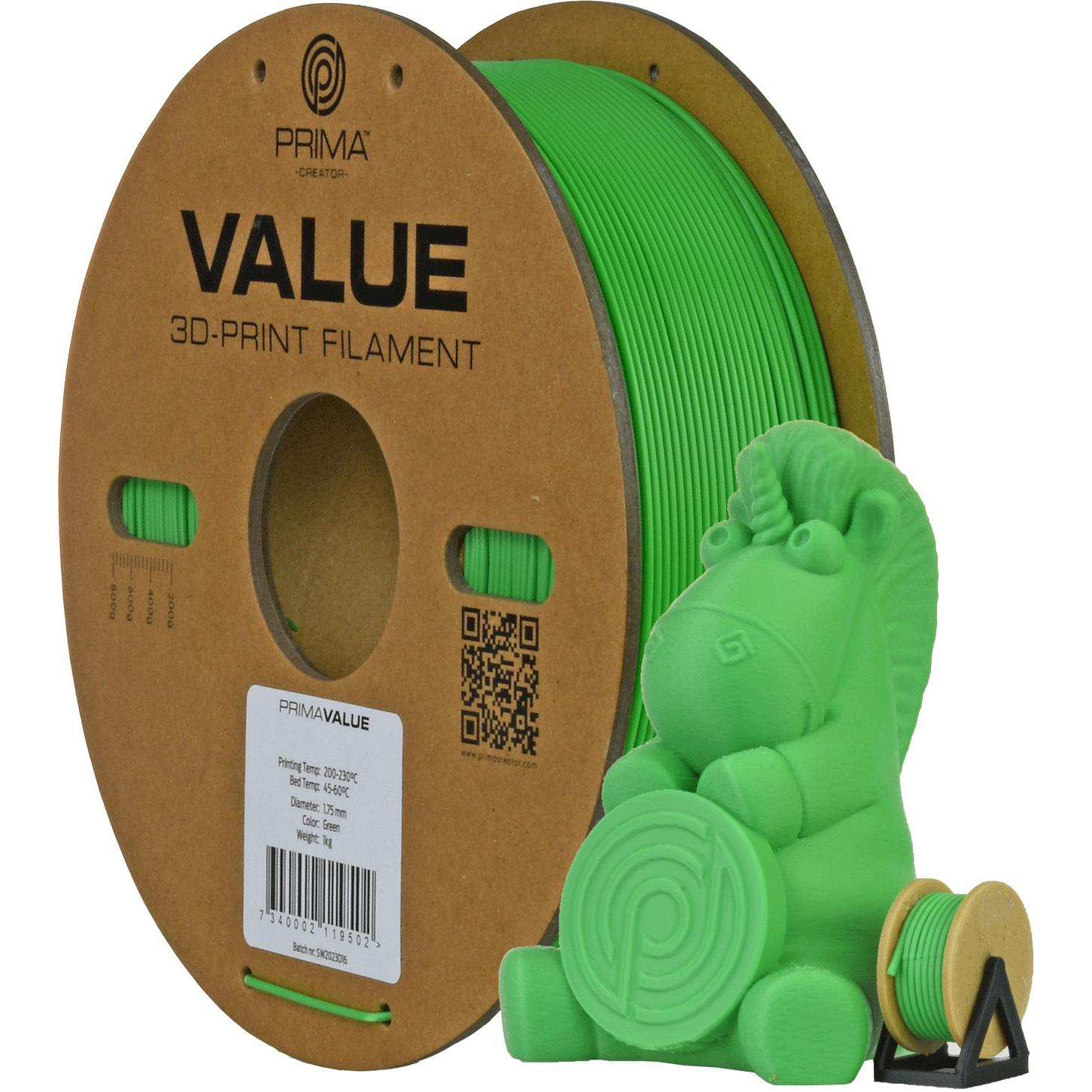 Prima Creator PrimaValue ABS -filamentti 3D -tulostimeen,, vihreä (ABS, 1.75 mm, 1320 g, Grün), 3D Filament, Grün