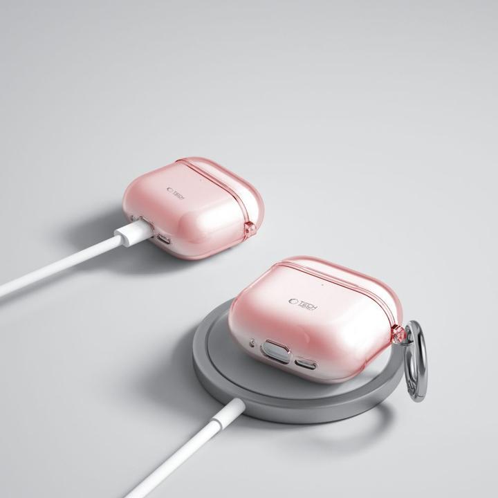Image du produit Tech-Protect Protective Case for Pods 4 Tech - Transparent Pink (Manchon pour casque d'écoute)
