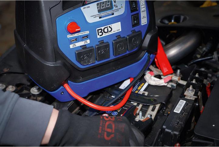 Actual product image BGS Multi-Function Jump Starter & Mobile Power Supply 5-in-1 18 Ah (1250 A, 18000 mAh)