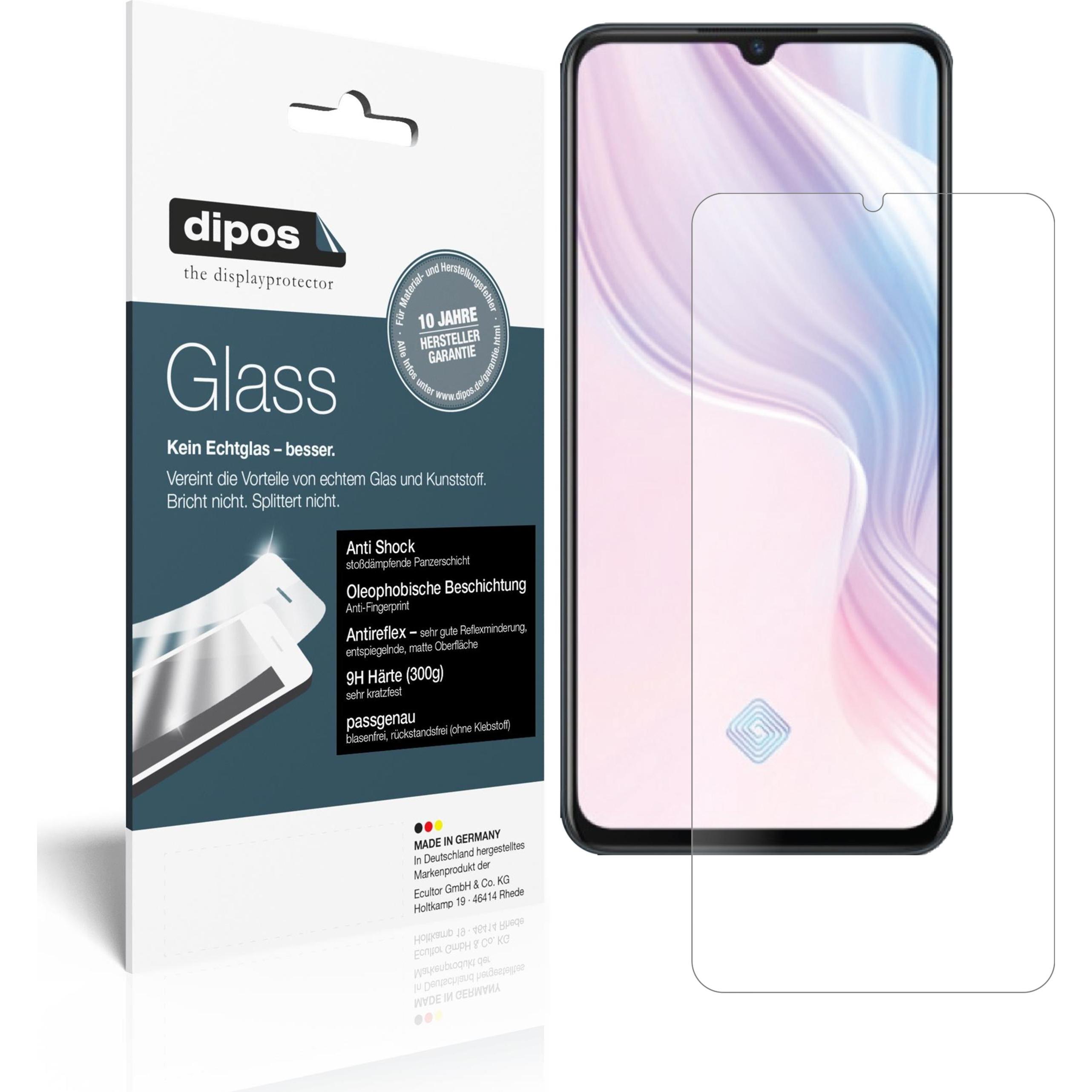 Dipos Displayschutz Anti-Shock (2 Stück, Vivo Y9s), Smartphone Schutzfolie, Transparent