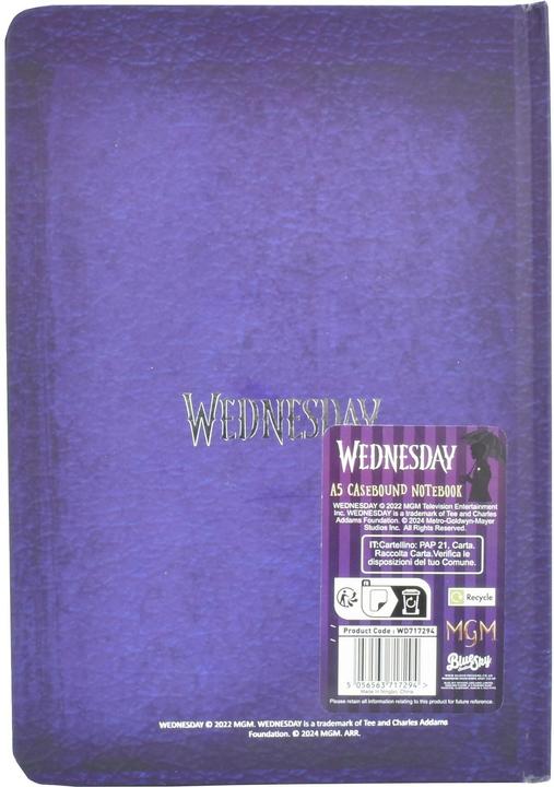 Produktbild Bluesky Notizbuch Wednesday - Nightshade A5 liniert, mehrfarbig Hardcover 80 Seiten (A5, Liniert, Harter Einband)