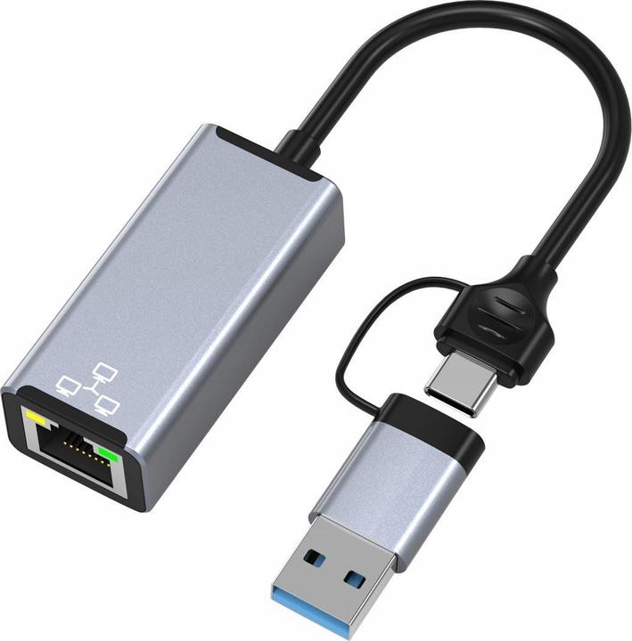 Bounn HUB USB Adapter USB/TYPE C Ethernet 1000Mbps (USB-C)