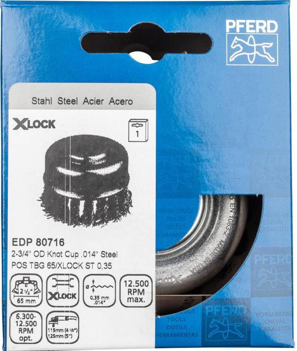 Actual product image Pferd Cup brush knotted XLock