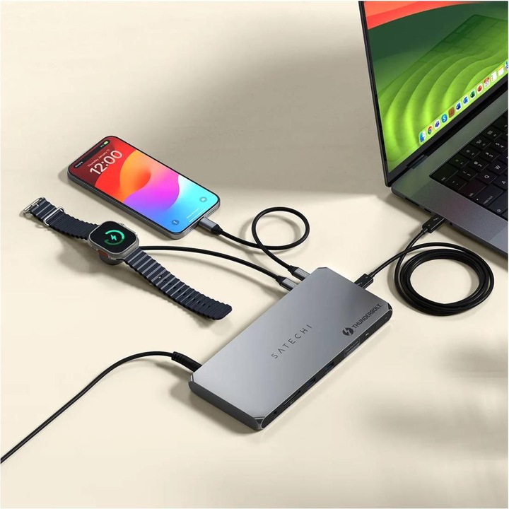 Immagine prodotto Satechi Thunderbolt 4 Multi- Docking station per display (Thunderbolt, 11 Porti)