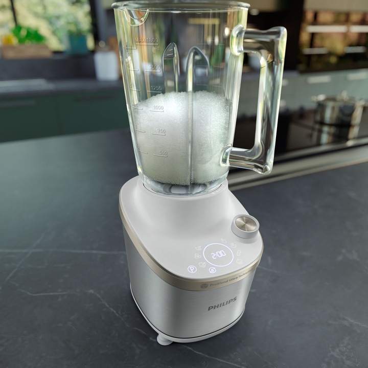 Productafbeelding Philips HR3760/01 Atlantic hogesnelheidsmenger, metaal/wit (1500 W)