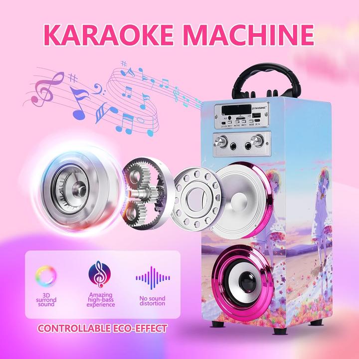 Immagine prodotto Dynasonic Tragbare Karaoke-Maschine mit 2 Mikrofonen