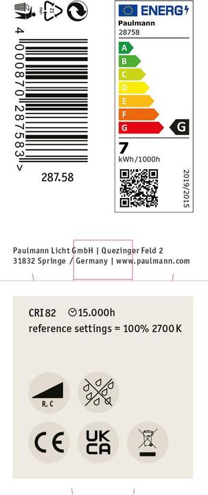 Energy Label Paulmann Reflector (GU5.3, 445 lm, 1 x)
