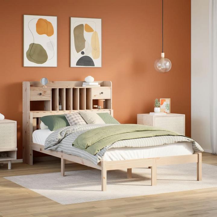 Produktbild vidaXL Bett mit Regal (135 x 190 cm)
