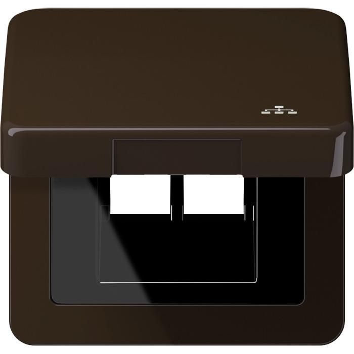 JUNG, Zubehör Schalterprogramm, Vollplatte UAE/IAE 2f CD br glz CD590KLLANBR