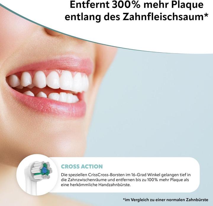 Produktbild Ora-Care Ersatzbürsten mit Polishing Cup kompatibel mit Oral-B 8er Pack (8 x)