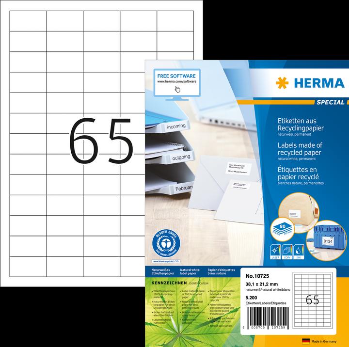 Produktbild Herma Recycling Etiketten A4