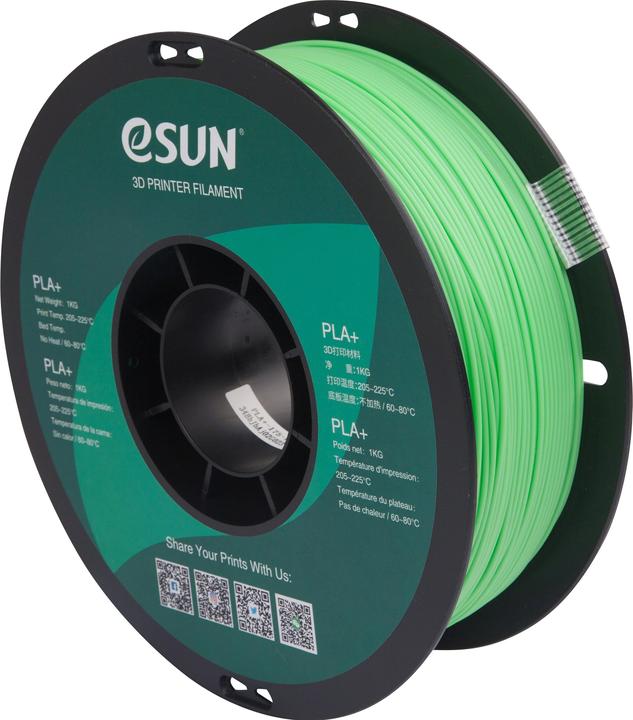 Actual product image eSUN PLA+ 1.75mm Peak Green 1kg 3D Filament (PLA+, 1.75 mm, 1000 g, Green)