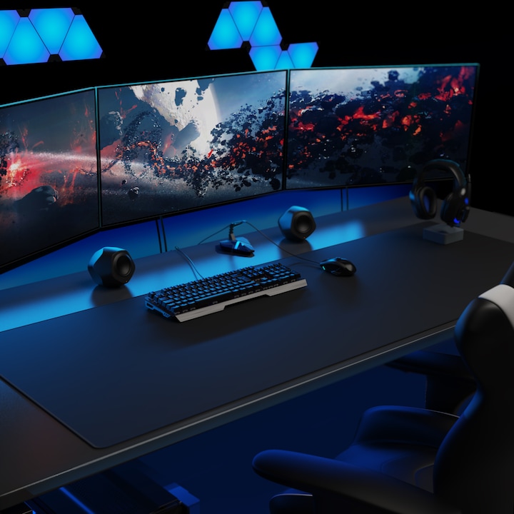 Actual product image Titanwolf Gaming mouse pad, XXXL speed gaming mouse mat, mouse pad extra large surface of 1500 x 600mm, black (XXL)