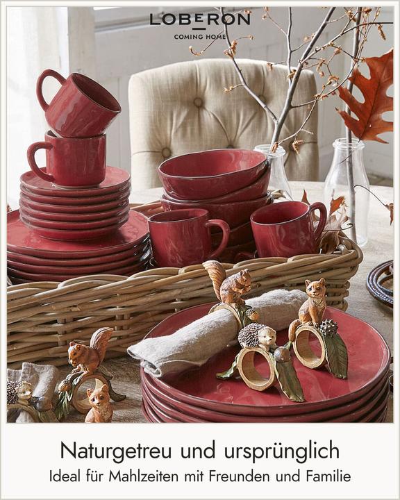 Actual product image Loberon Tableware Set of 30 Biarré red (30 pcs.)