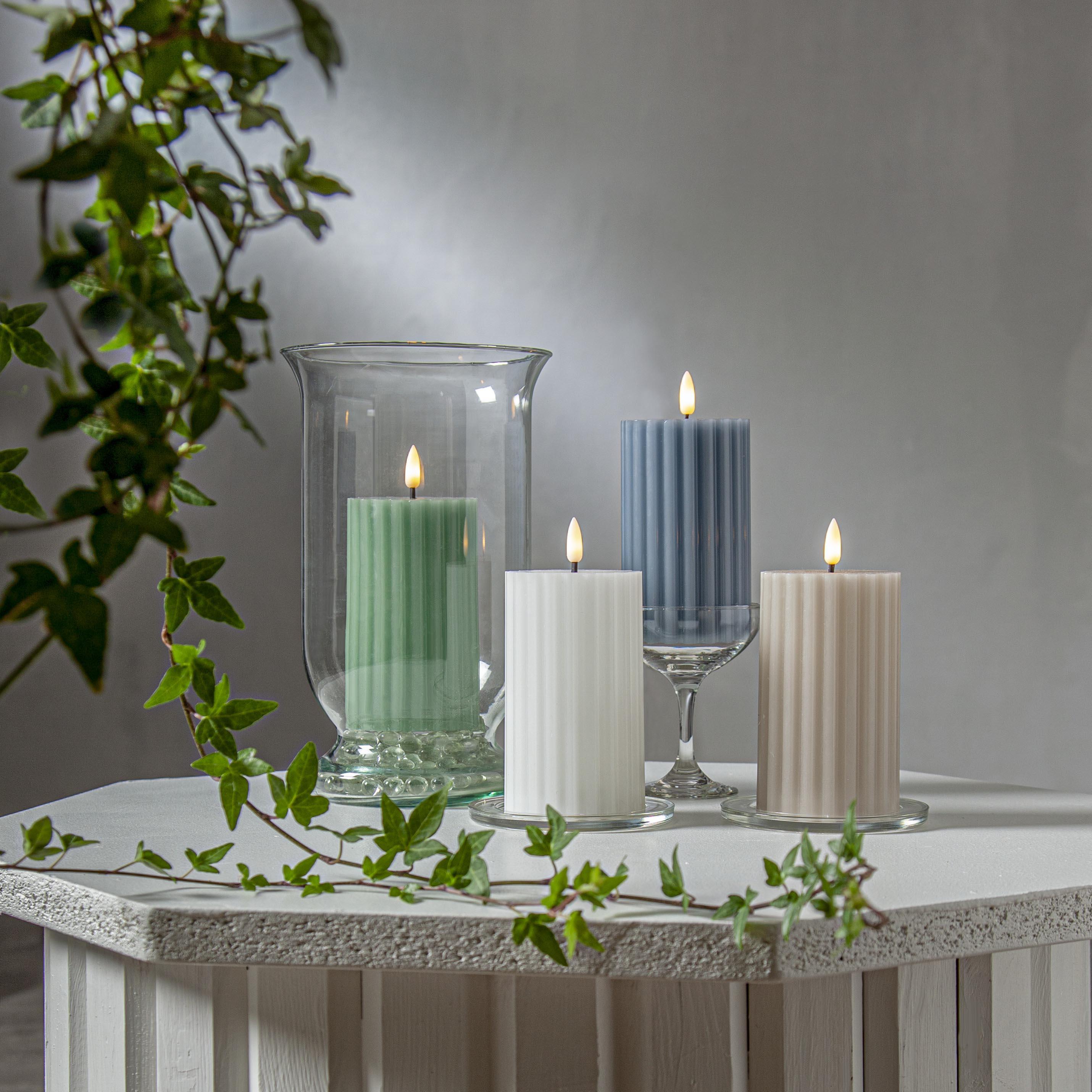 Thumbnail - Star Trading, LED Kerzen, LED Pillar Kerze Flamme Stripe (1 x)