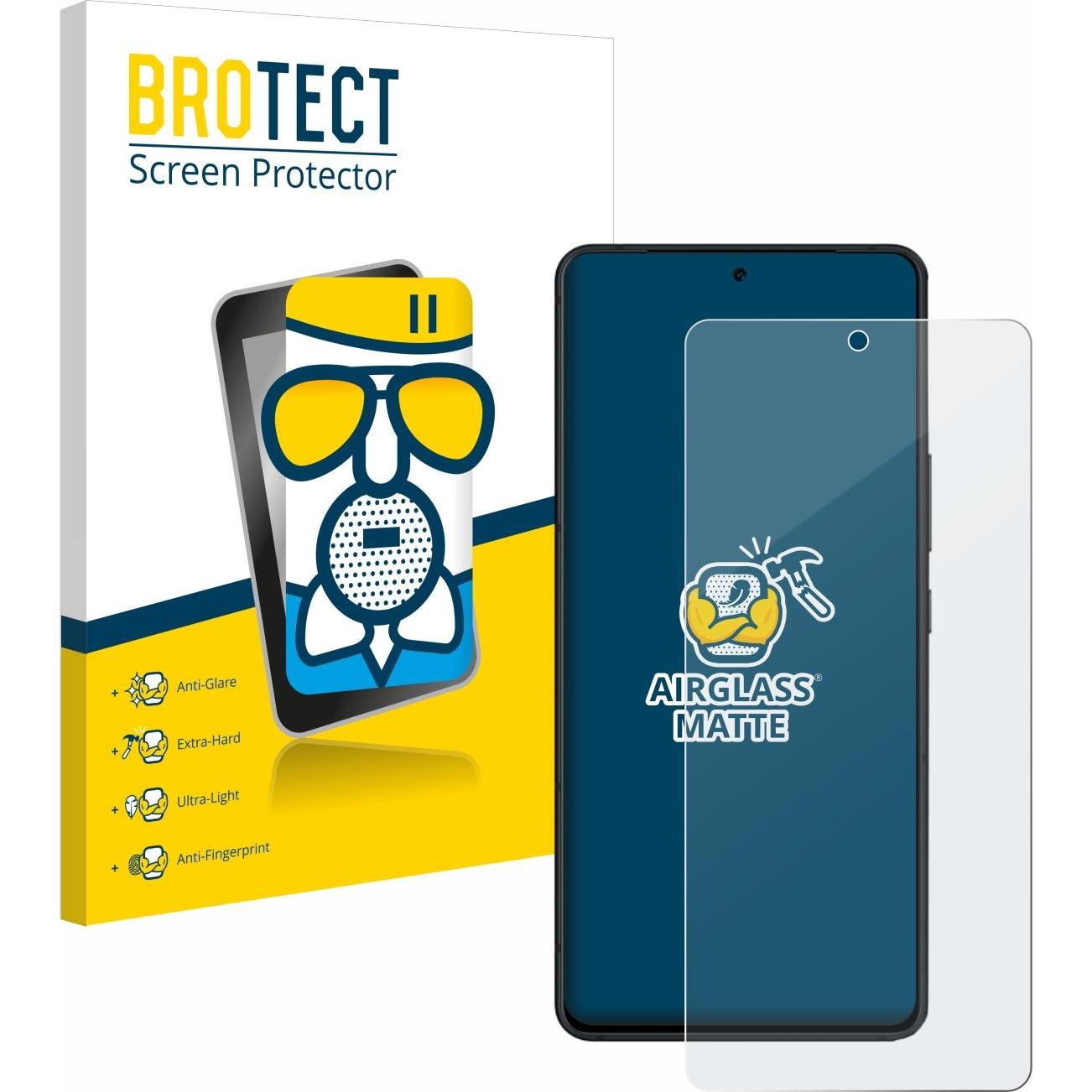 BROTECT AirGlass Panzerglasfolie Matt (1 Stück, Asus ROG Phone 8 Pro), Smartphone Schutzfolie, Grau