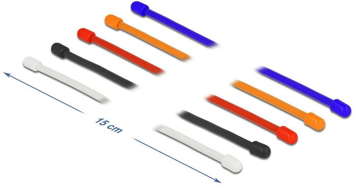 Produktbild Delock Kabelbinder 150mm x 4mm Mehrfarbig, 10 Stück (150 mm, 10 Stk.)