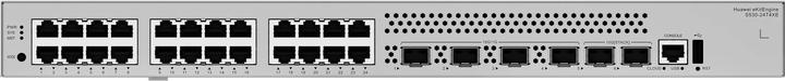 Actual product image Huawei S530-24T4XE 24x10/100/1000BASE-T ports 4x10GE SFP+ ports 2x12GE stack ports with 1xAC power m (30 ports)