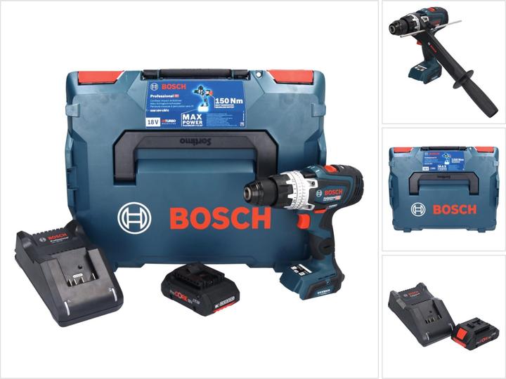 Produktbild Bosch Professional Bosch GSB 18V-150 C Professional Akku Schlagbohrschrauber 18 V 150 Nm Biturbo Brushless + 1x ProCORE (Akkubetrieb)