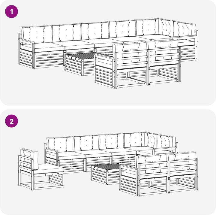Produktbild vidaXL Outdoor-Sofa