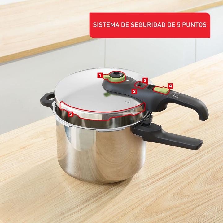 Produktbild Tefal Secure Trendy Schnellkochtopf (Dampfkochtopf, Edelstahl, 22 x 25.05 cm)