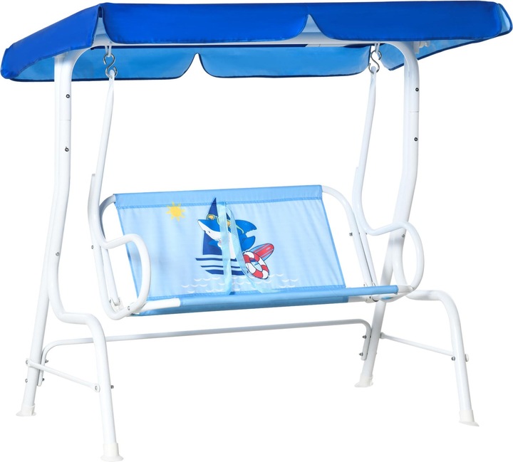 Immagine prodotto Outsunny Altalena Hollywood per bambini con tettuccio regolabile ad angolo (Poltrona per bambini)