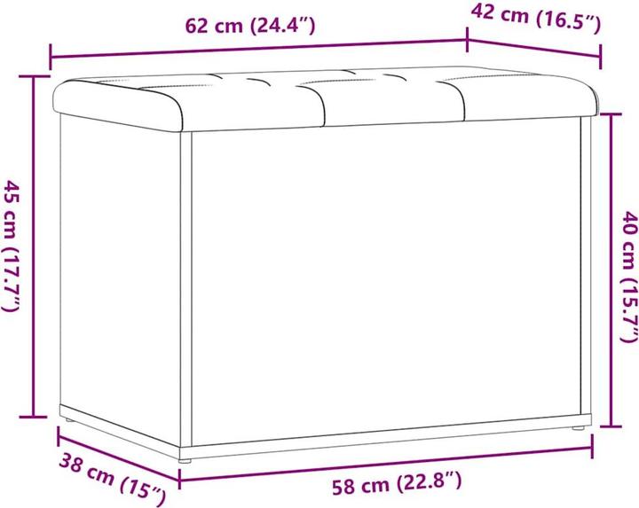 Image du produit vidaXL Sitzbank mit Stauraum (42 cm)
