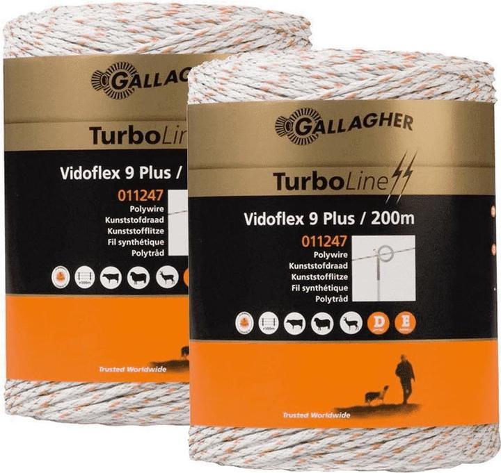 Produktbild Gallagher Schrikdraad (2 x 200 Meter / Wit) - Vidoflex 9 Plus