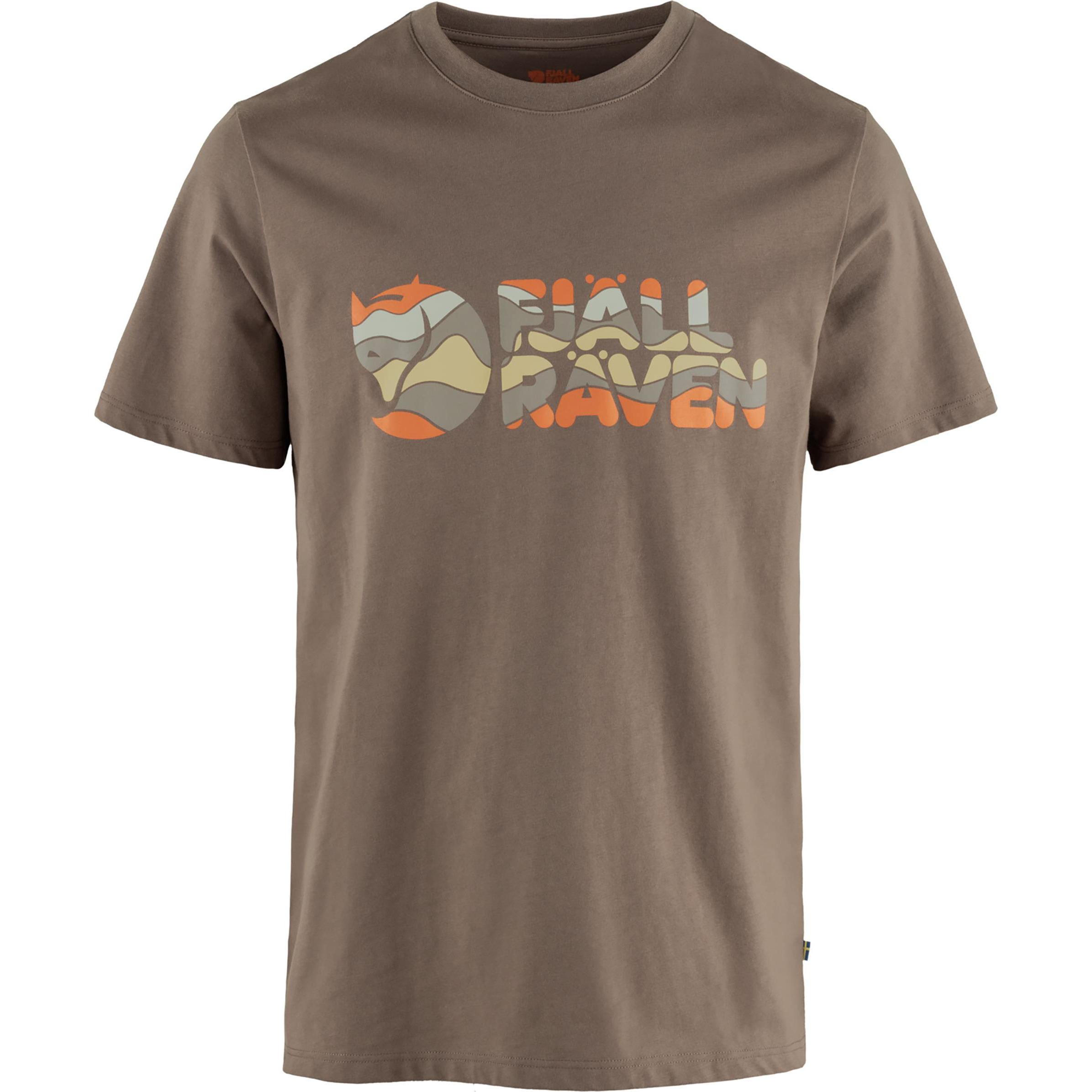 Fjällräven, Herren, Shirt, Multicolor Logo T-shirt, Braun, (L)