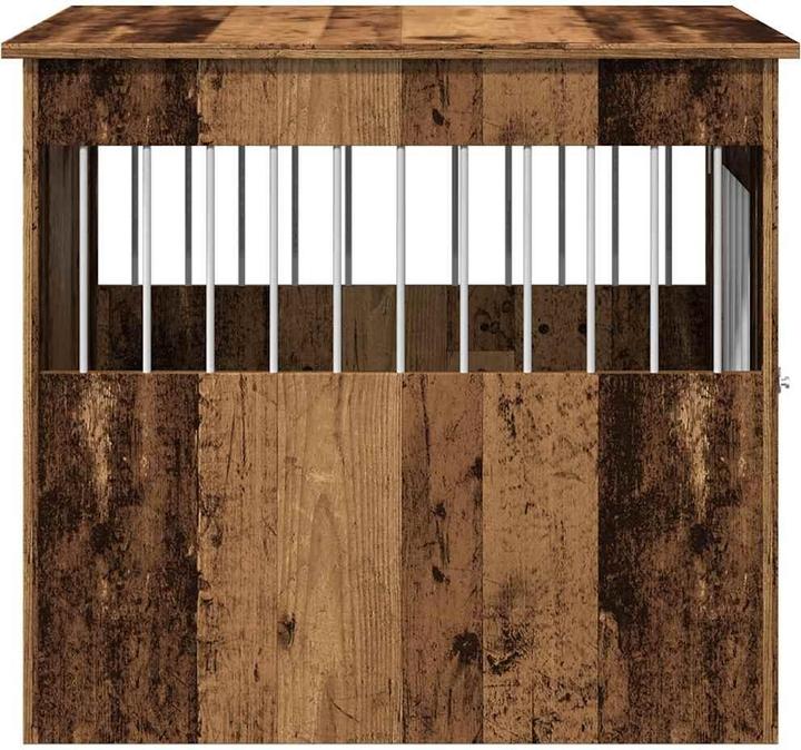 Actual product image vidaXL Furniture-style dog cage in reclaimed wood look 64.5x80x71 cm