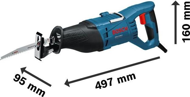 Actual product image Bosch Professional Reciprocating saw GSA 1100 E, saw blade metal S 123 XF, saw blade wood S 2345 X