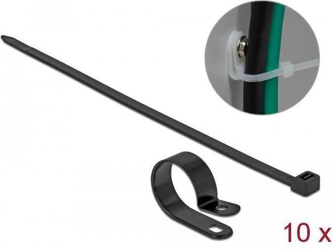 Produktbild Delock Kabelbinder-Kit - 30 cm - Schwarz (300 mm, 10 Stk.)