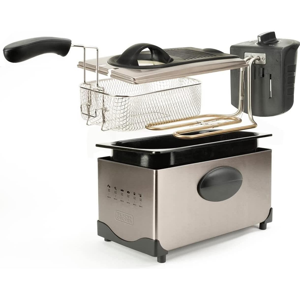 Thumbnail - Black & Decker Ölfritteuse Black+Decker BXAFO1200E (2100W), Fritteuse, Grau