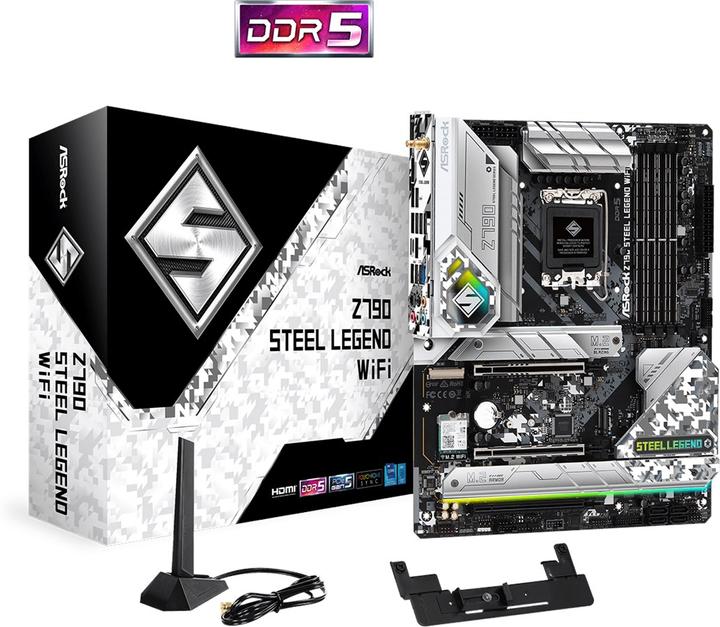 Produktbild AsRock Z790 Steel Legend WiFi (LGA 1700, Intel Z790, ATX)