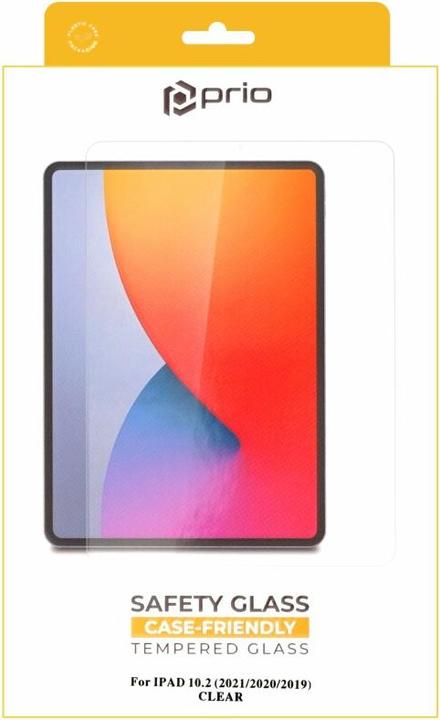 Actual product image prio Clear tempered glass screen protector for iPad 10.2 (2021/2020/2019) (1 Piece, iPad 2020 (8. Gen), iPad 2021 (9th Gen))