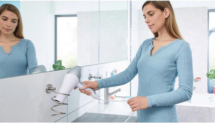 Image du produit tesa Support de sèche-cheveux MOON avec solution adhésive sans perçage